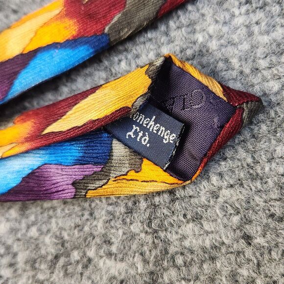 J Garcia Collector's Edition Tie Mens Silk Bright Abstract Art Pattern Necktie - Picture 4 of 8